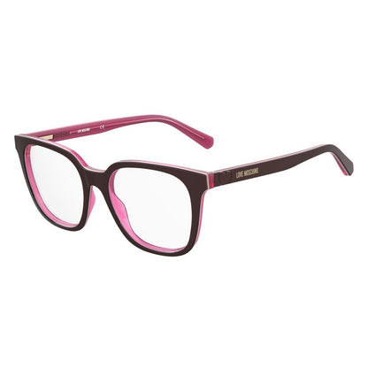 Love Moschino Burgunderfarbene Acetat-Brille (Gestell)