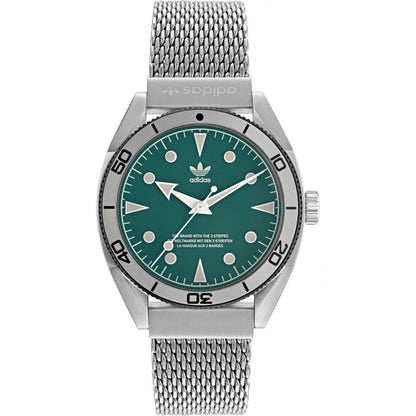 Adidas Graue Edelstahl-Armbanduhr