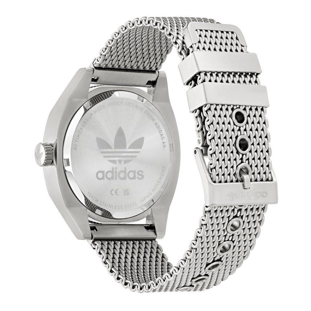 Adidas Graue Edelstahl-Armbanduhr