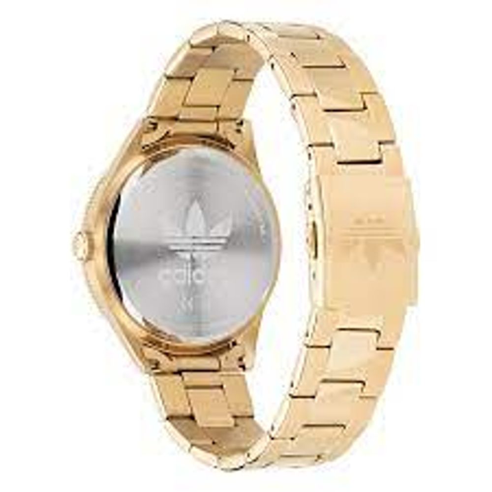 Adidas Uhr mit goldenem Edelstahlarmband