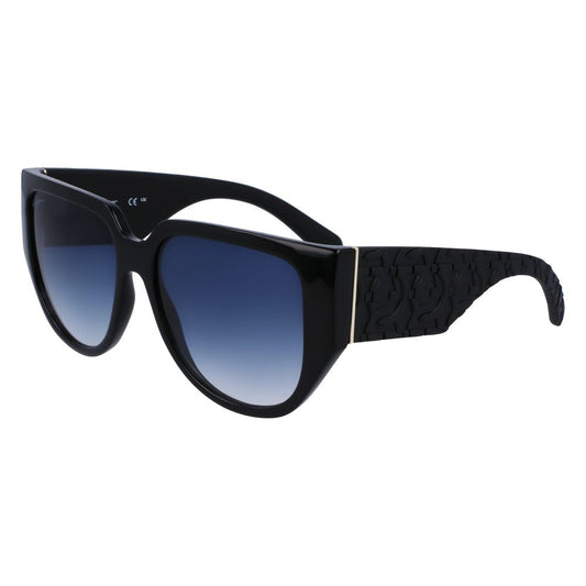 Ferragamo – Schwarze Sonnenbrille mit Bio-Injektion