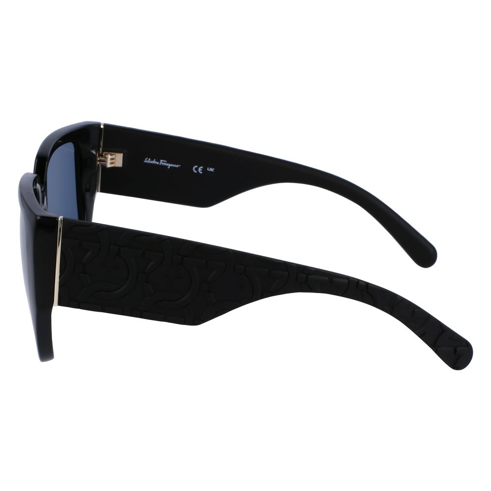 Ferragamo – Schwarze Sonnenbrille mit Bio-Injektion