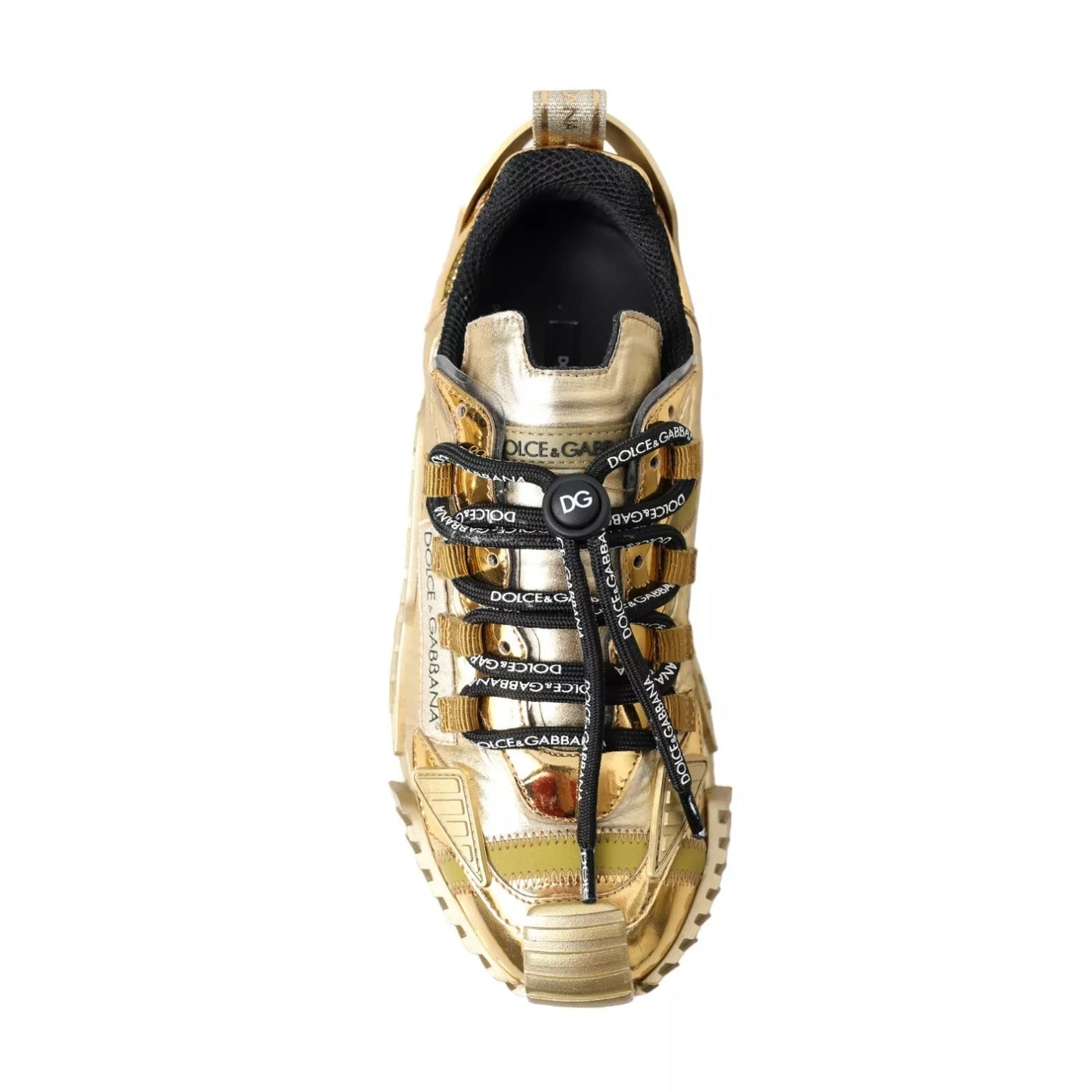 Dolce &amp; Gabbana Metallic Gold NS1 Low Top Sneakers Schuhe Sneakers