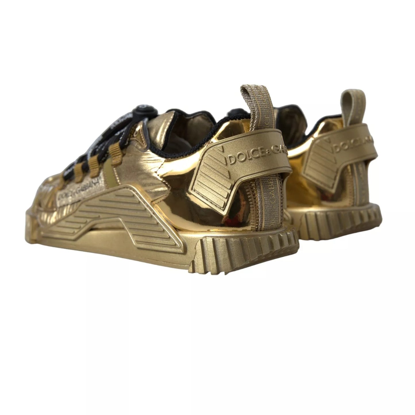 Dolce &amp; Gabbana Metallic Gold NS1 Low Top Sneakers Schuhe Sneakers