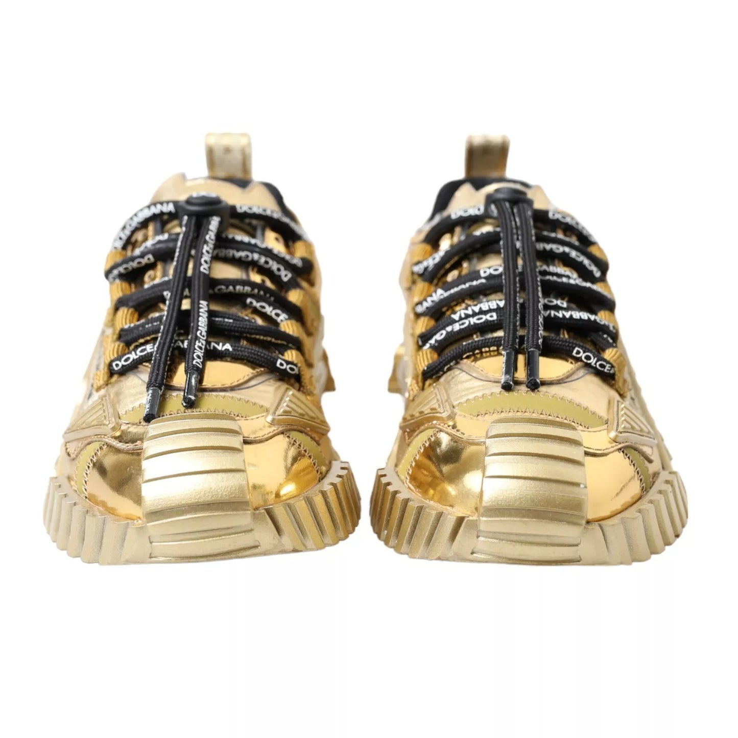 Dolce &amp; Gabbana Metallic Gold NS1 Low Top Sneakers Schuhe Sneakers