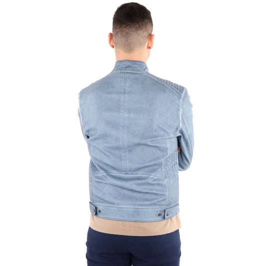 Yes Zee Blaue Polyethylen Herrenjacke