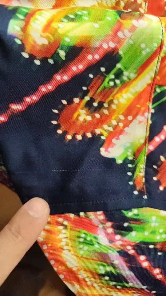 Mehrfarbiges Herren-Seidenhemd mit Luminarie-Print von Dolce &amp; Gabbana