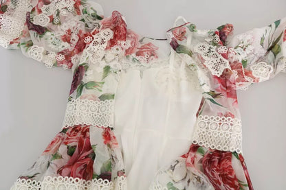 Dolce &amp; Gabbana – Mehrfarbiges Maxi-Etuikleid mit Blumenmuster