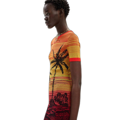 Desigual – Rotes Viskose-Midikleid