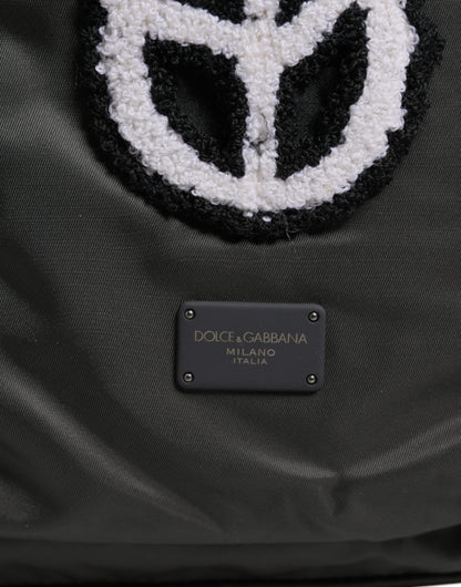Dolce &amp; Gabbana Grauer Nylon-Rucksack Prince Forever für die Schule und Reisen