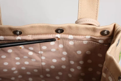 Dolce &amp; Gabbana – TANIA – Tragetasche aus Canvas mit mehrfarbigem Blumenmuster und Henkel