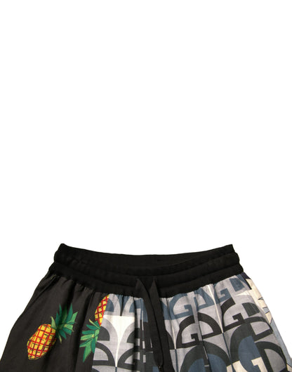 Dolce &amp; Gabbana Mehrfarbige Patchwork-Bermudashorts aus Leinen