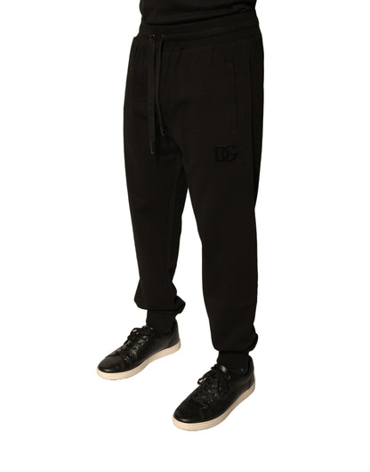 Dolce &amp; Gabbana Schwarze Jogginghose aus Baumwolle für Herren