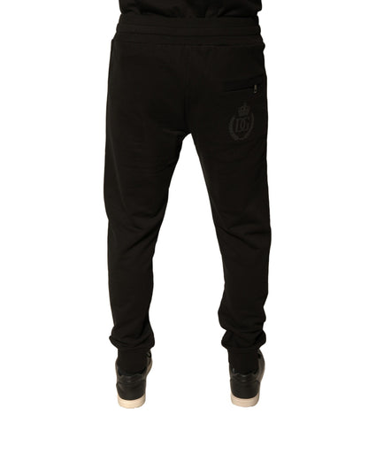 Dolce &amp; Gabbana Schwarze Jogginghose aus Baumwolle für Herren