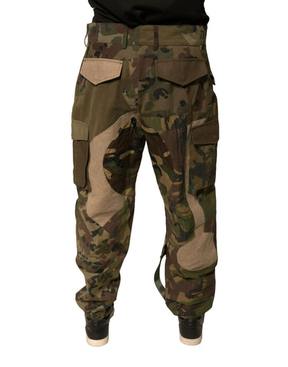 Dolce &amp; Gabbana Mehrfarbige Patchwork-Flieger-Cargohose