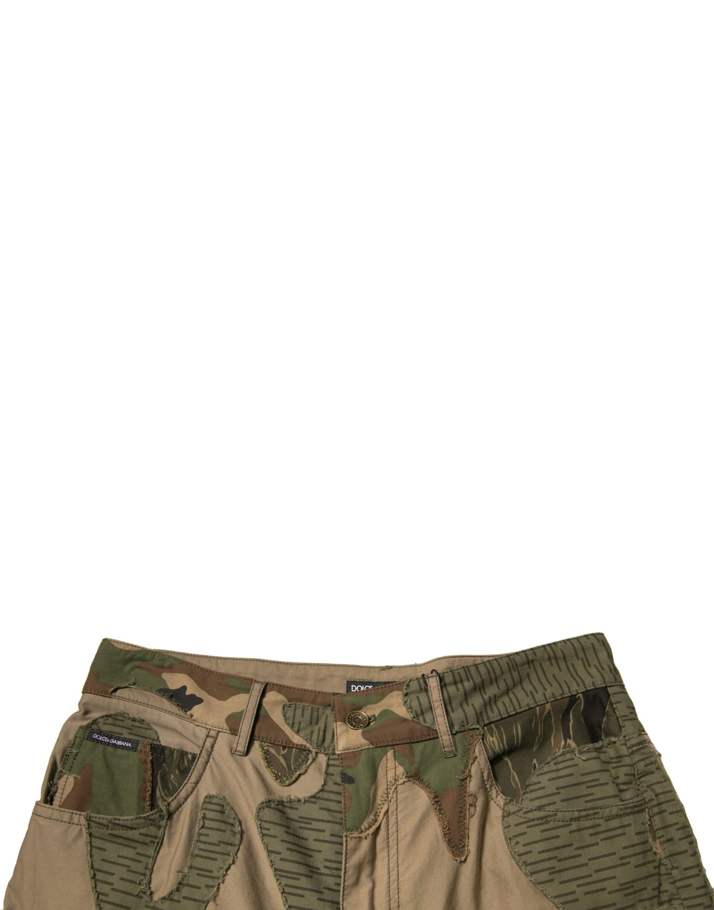 Dolce &amp; Gabbana Mehrfarbige Camouflage-Baumwollhose