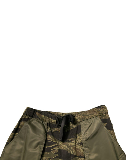 Dolce &amp; Gabbana Grüne Cargo-Jogginghose aus Baumwolle