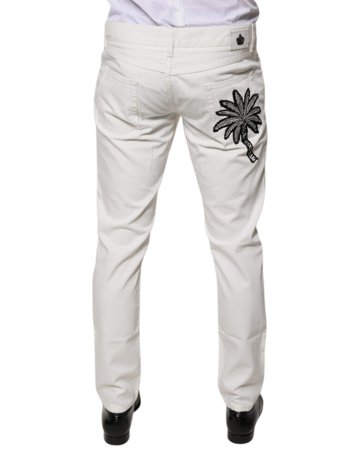 Dolce &amp; Gabbana – Weiße Skinny-Jeans aus Baumwolle