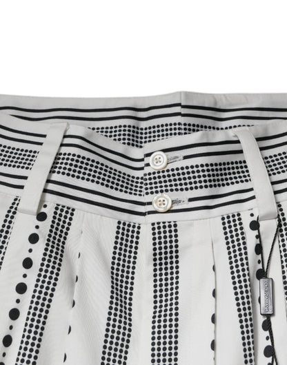 Dolce &amp; Gabbana – Weiße, gerade geschnittene Anzughose