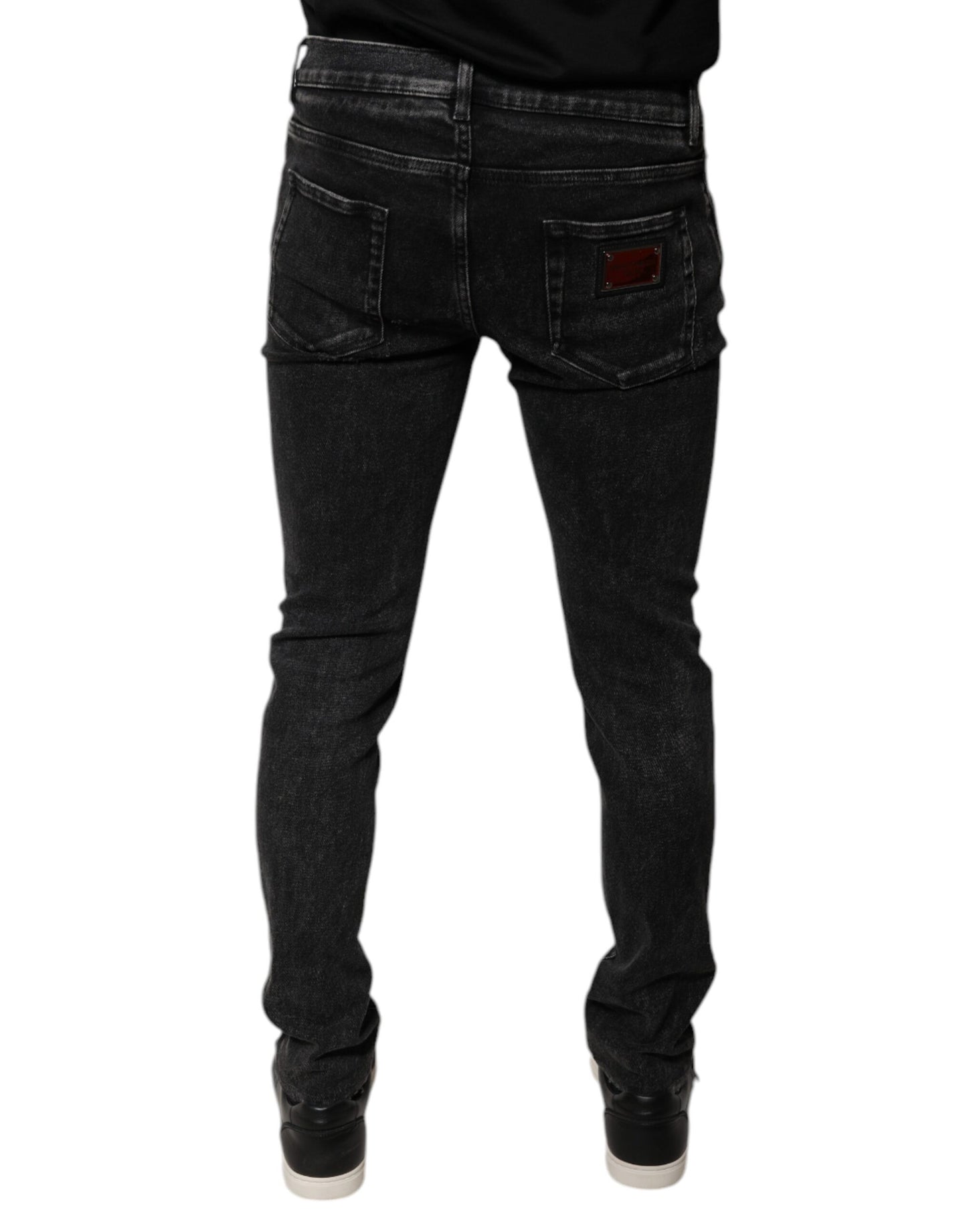 Dolce &amp; Gabbana Schwarze Skinny-Jeans aus Baumwollstretch für Herren