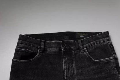 Dolce &amp; Gabbana Schwarze Skinny-Jeans aus Baumwollstretch für Herren