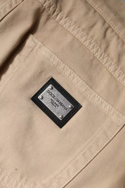Dolce &amp; Gabbana Beige Baumwoll-Stretch-Jeans für Herren