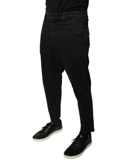 Dolce &amp; Gabbana Schwarze HOUSTON Herren Cropped-Jeans