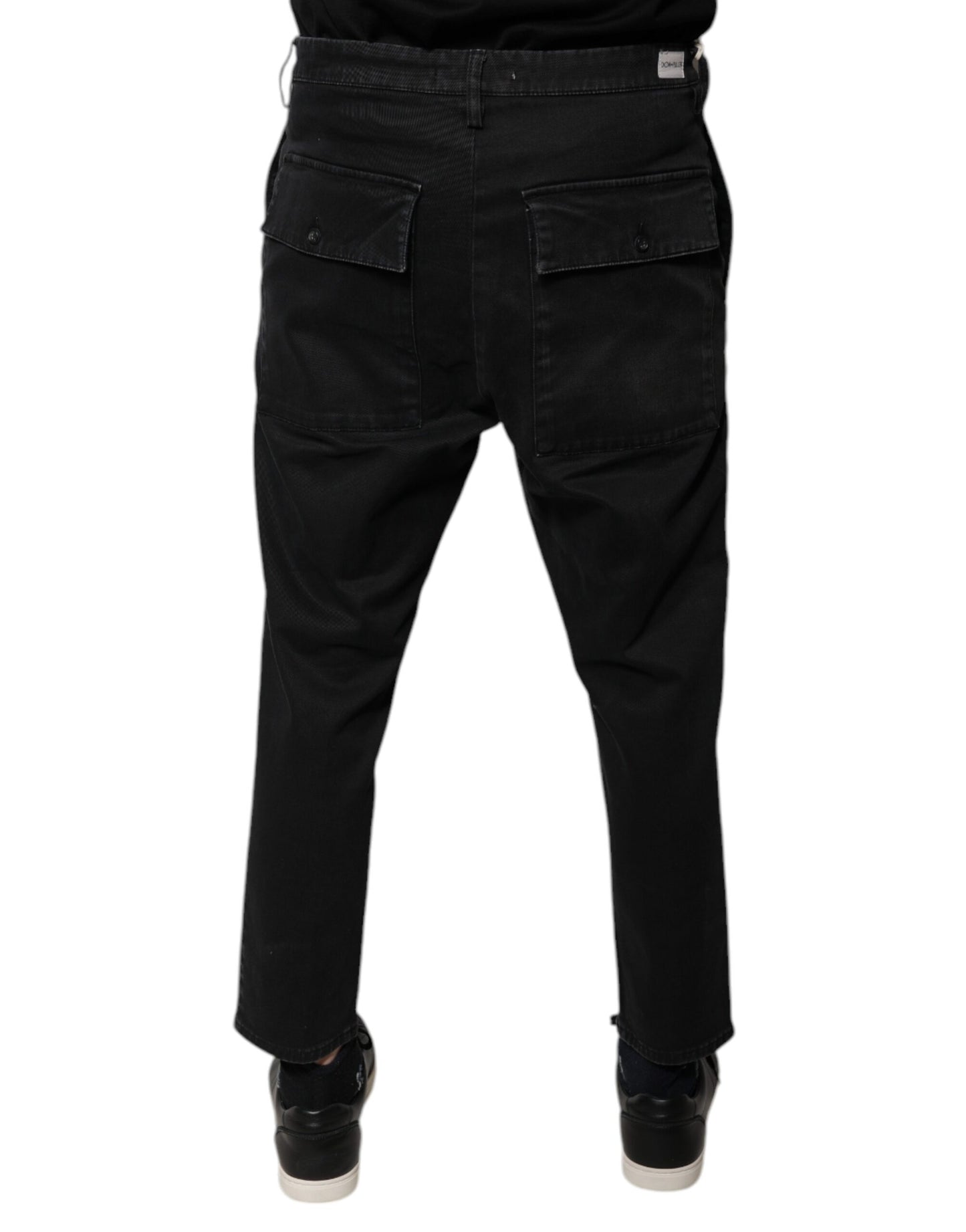 Dolce &amp; Gabbana Schwarze HOUSTON Herren Cropped-Jeans