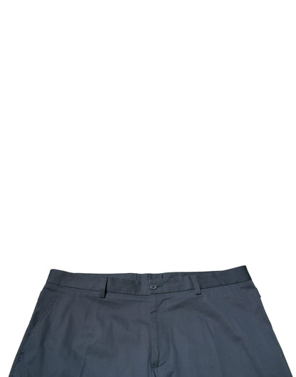 Dolce &amp; Gabbana Blaue Herren-Enge Anzughose aus Baumwolle