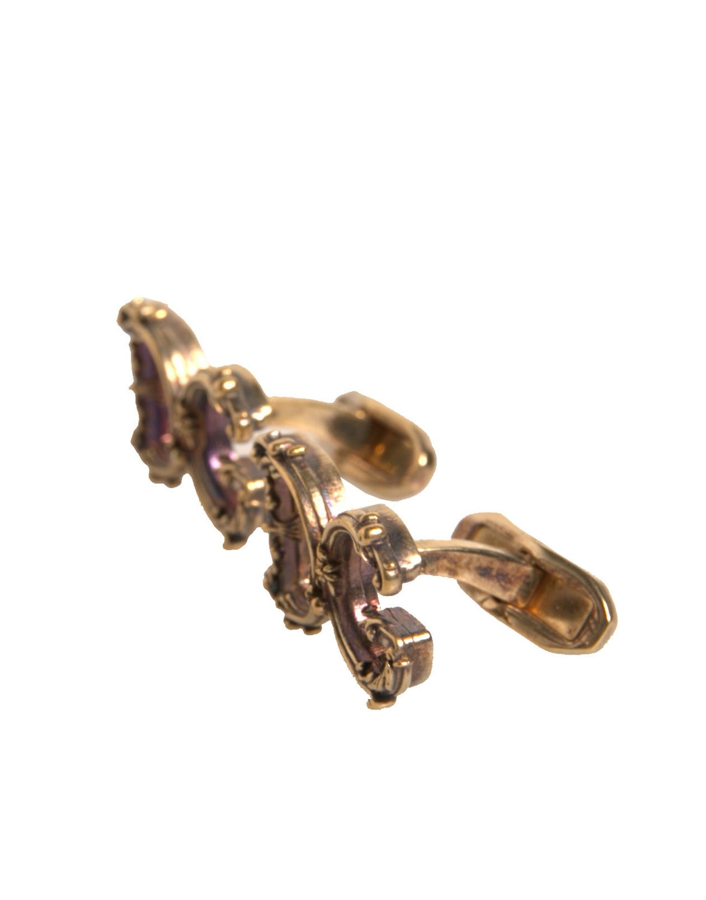 Dolce &amp; Gabbana – Manschettenknopf aus 925er Sterlingsilber mit DG-Logo, goldfarben