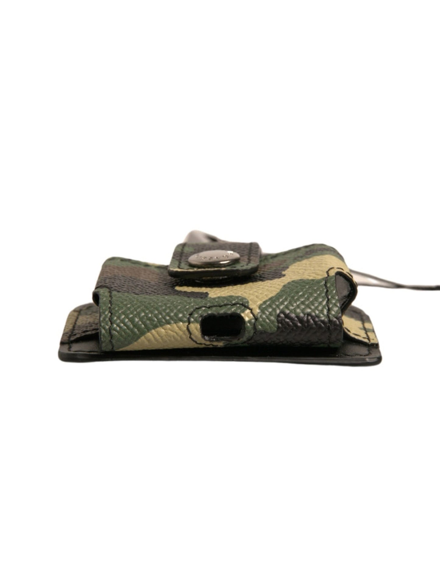 Dolce &amp; Gabbana – Airpods-Hülle aus mehrfarbigem Camouflage-Leder und Metall