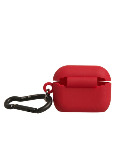 Dolce &amp; Gabbana – Rote Airpods-Hülle aus Silikonkautschuk mit Logoprägung