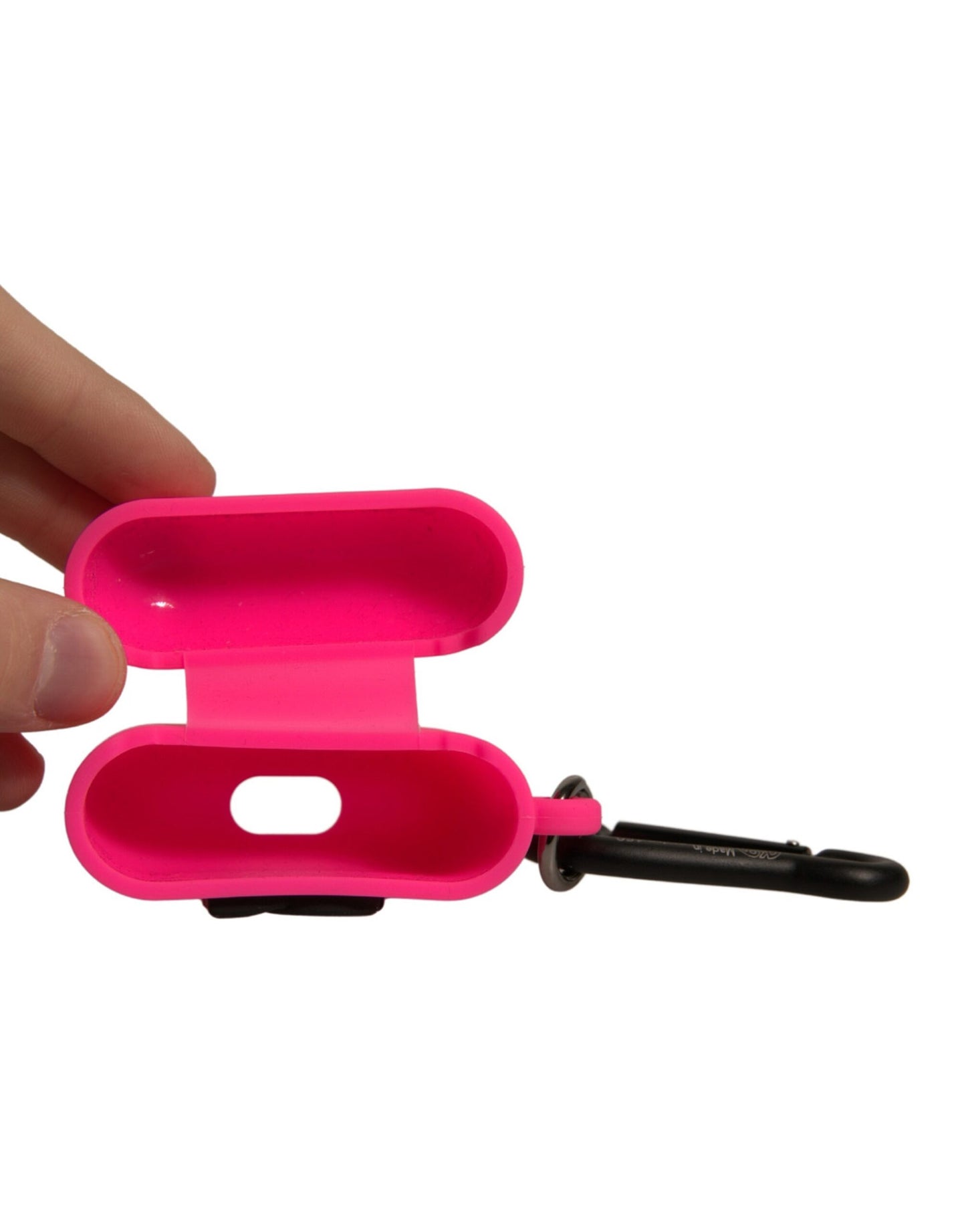 Dolce &amp; Gabbana – Airpods-Hülle aus rosa Silikonkautschuk mit Logoprägung