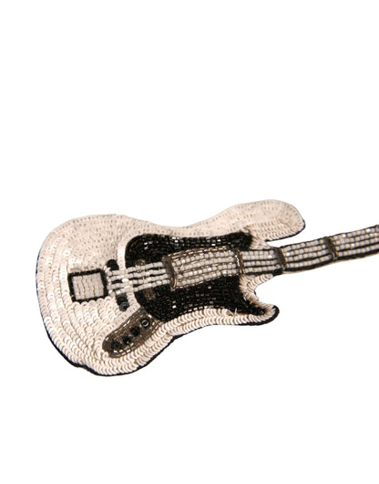 Dolce &amp; Gabbana – Gitarren-Brosche mit Perlen aus goldenem Messing