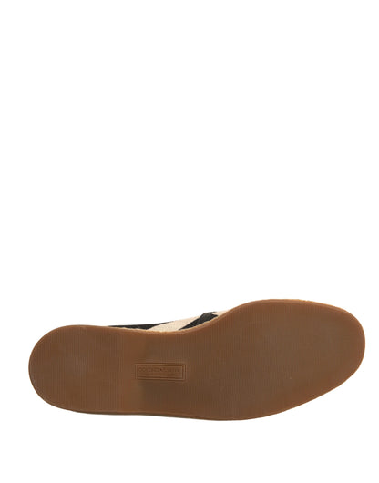 Dolce &amp; Gabbana – Espadrille-Schuhe zum Hineinschlüpfen in Schwarz und Weiß mit Streifen