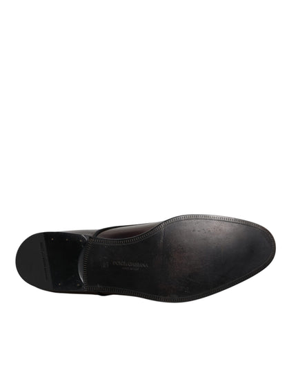 Dolce &amp; Gabbana – Mehrfarbige Derby-Schuhe aus Lackleder mit Pfauenmuster für Herren