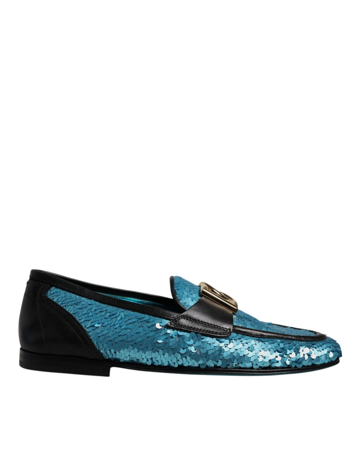 Dolce &amp; Gabbana – Blaue Loafer mit Pailletten für formelle Anlässe