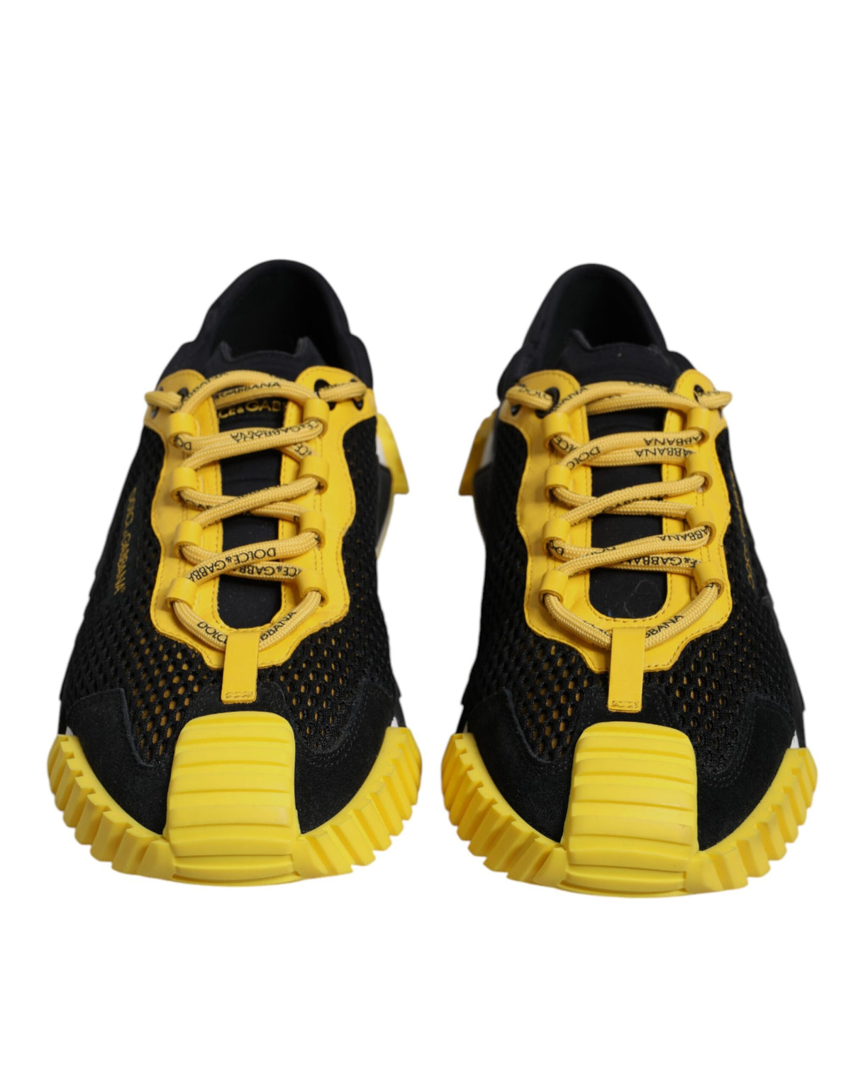 Dolce &amp; Gabbana Schwarz Gelb Low Top NS1 Sneakers Schuhe