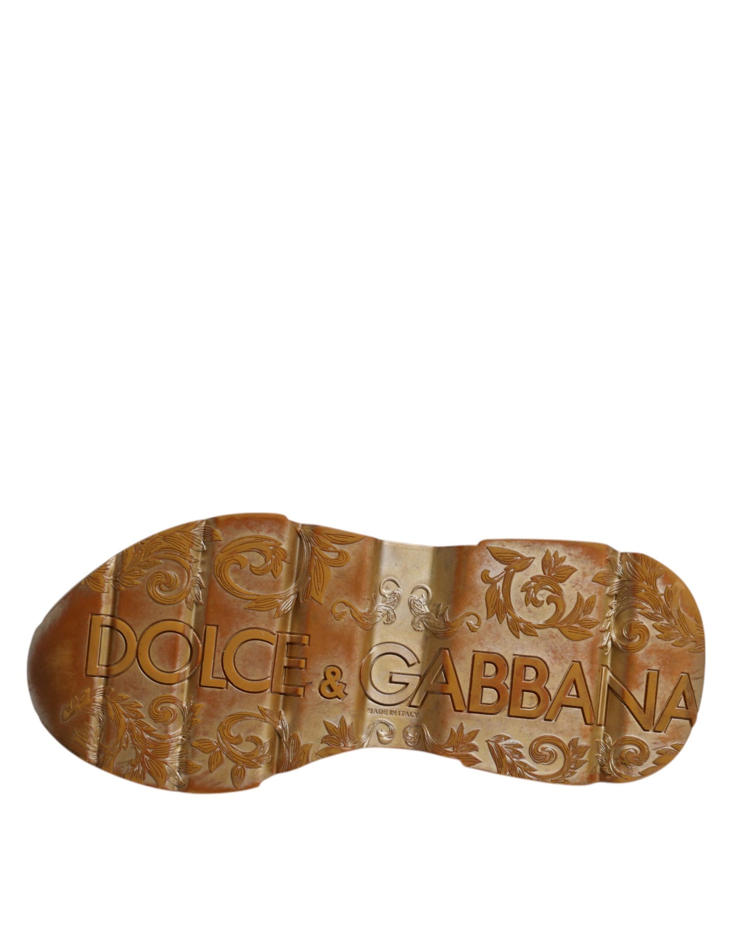 Dolce &amp; Gabbana – Daymaster – Sneaker aus Leder in Weißgold