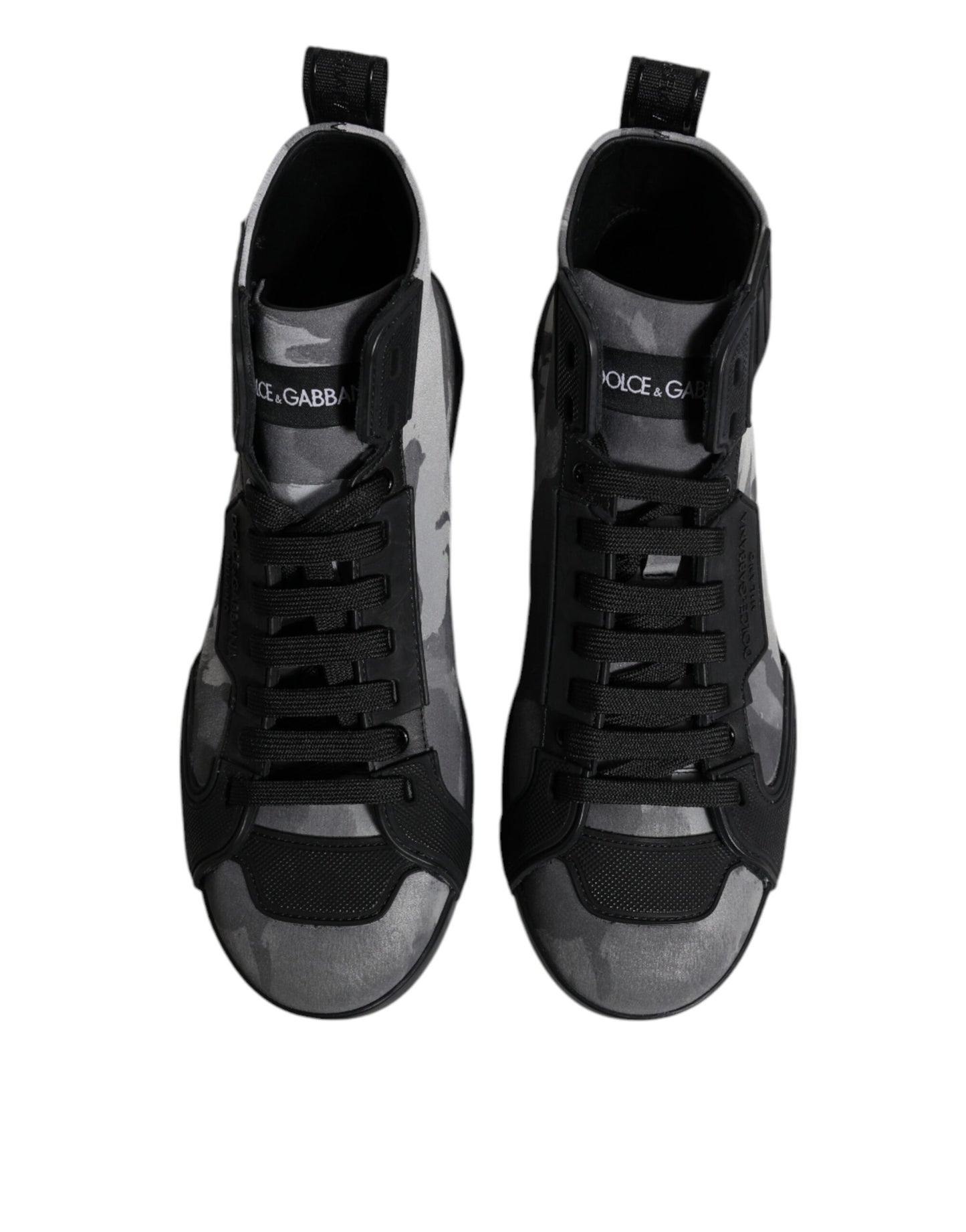Dolce &amp; Gabbana Multicolor Camouflage High Top Sneakers Schuhe