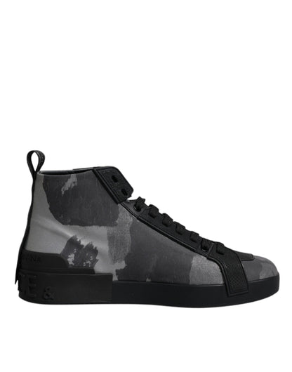 Dolce &amp; Gabbana Multicolor Camouflage High Top Sneakers Schuhe