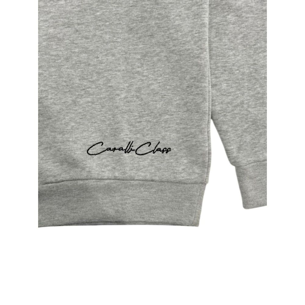 Cavalli Class Gray Polyester Women Hoodie