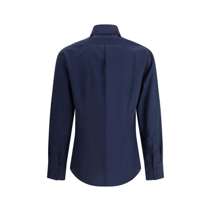 Brunello Cucinelli Blue Cotton Shirt
