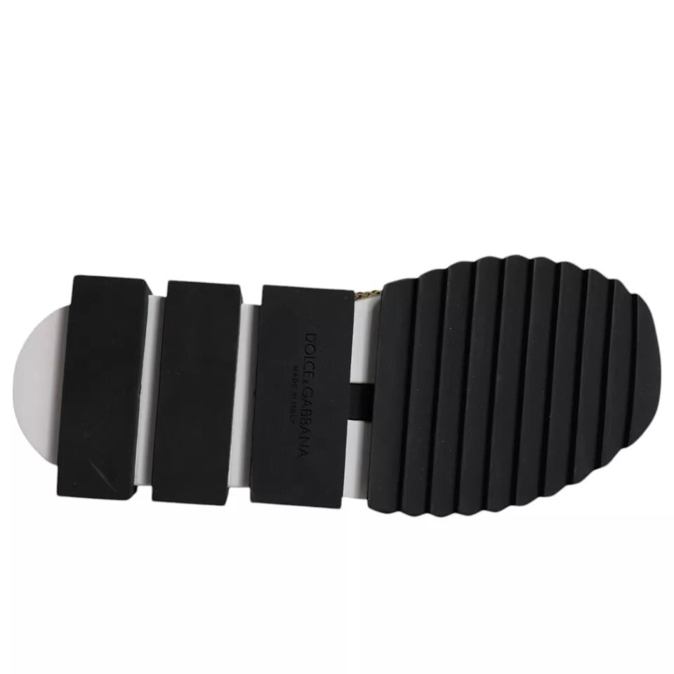 Dolce &amp; Gabbana Sorrento Sneakers mit goldenen Strasssteinen