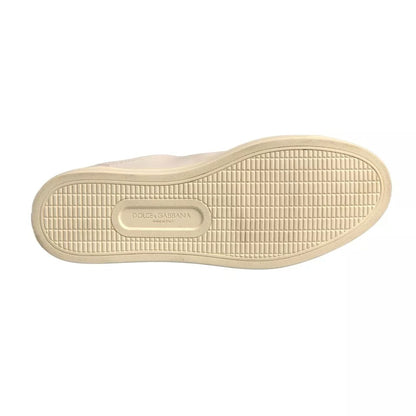 Dolce &amp; Gabbana – Weiße Sneakers aus Leder mit Herzverzierung