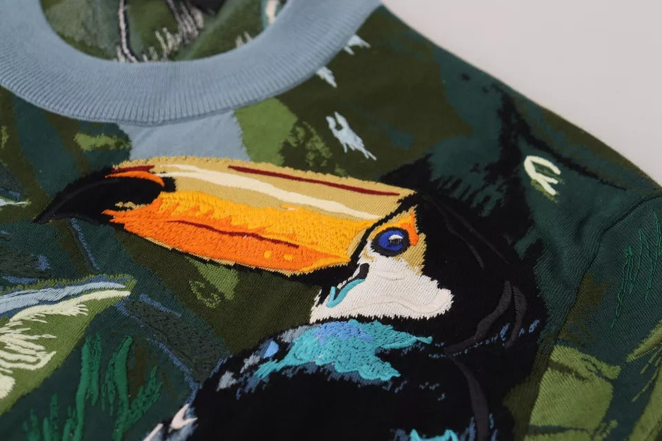 Dolce &amp; Gabbana Jungle Woll-Seidenpullover Logopullover