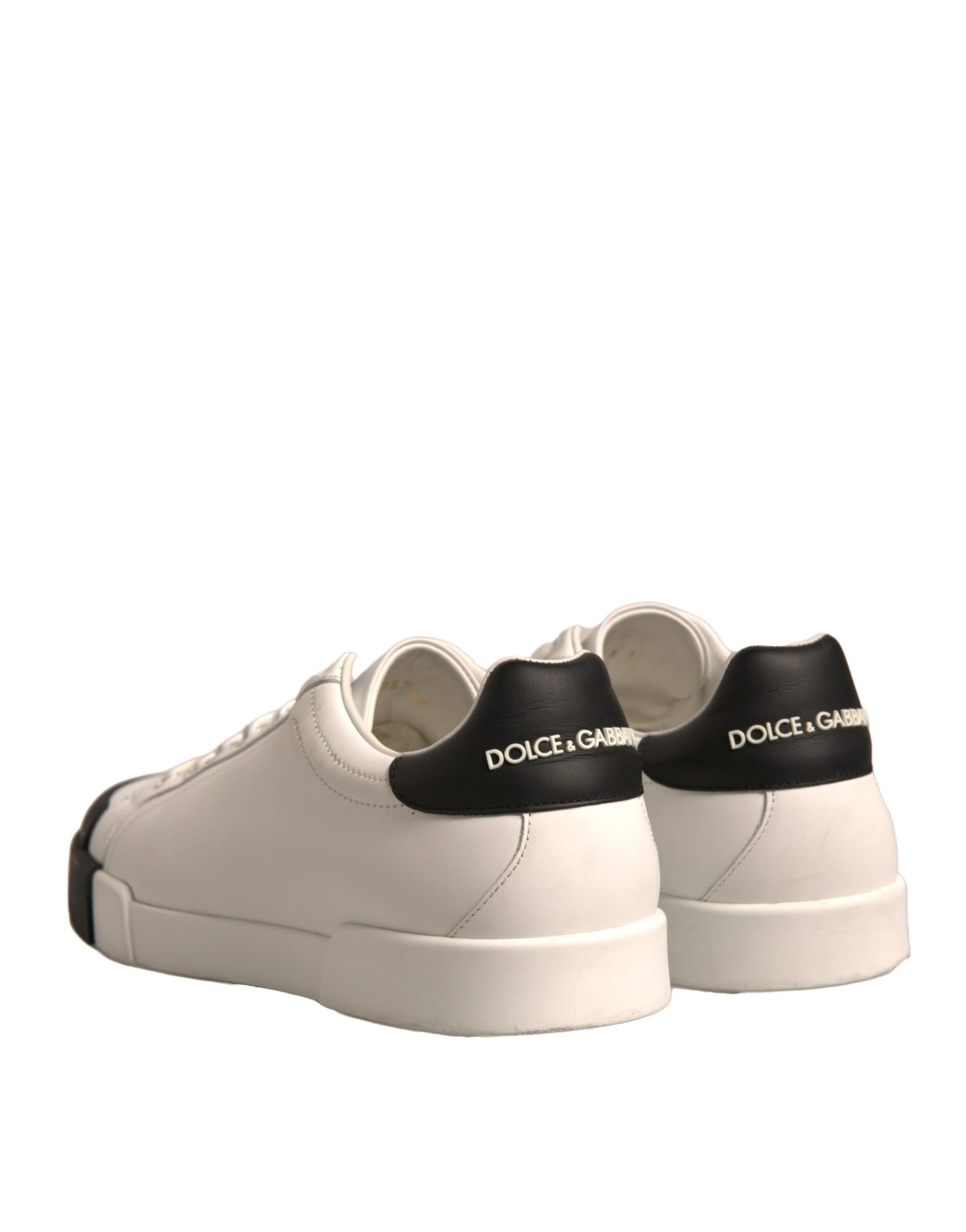 Dolce &amp; Gabbana – Portofino-Sneakers aus weißem Leder mit Logo