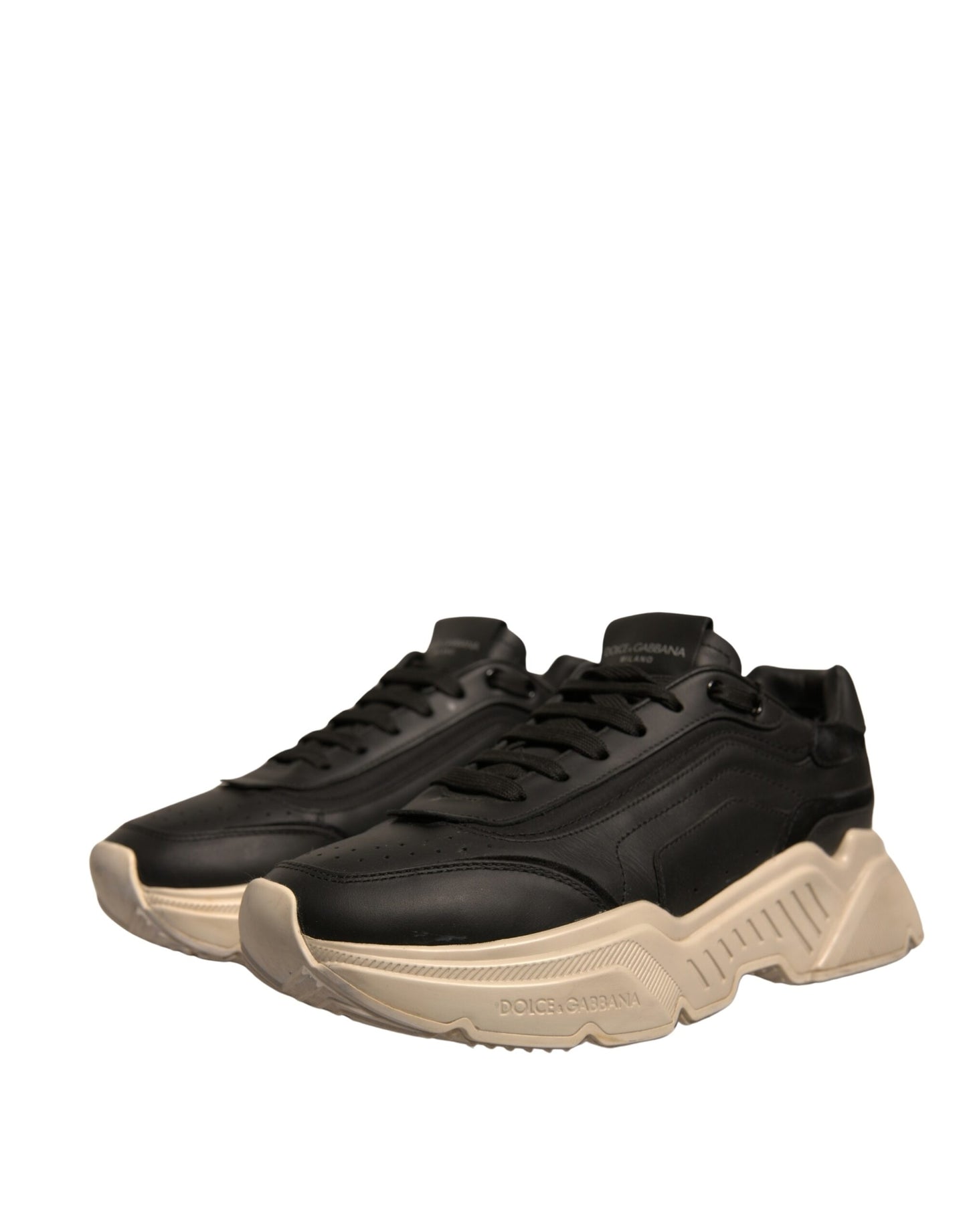 Dolce &amp; Gabbana Schwarz Weiß Daymaster Low Top Sneakers Schuhe