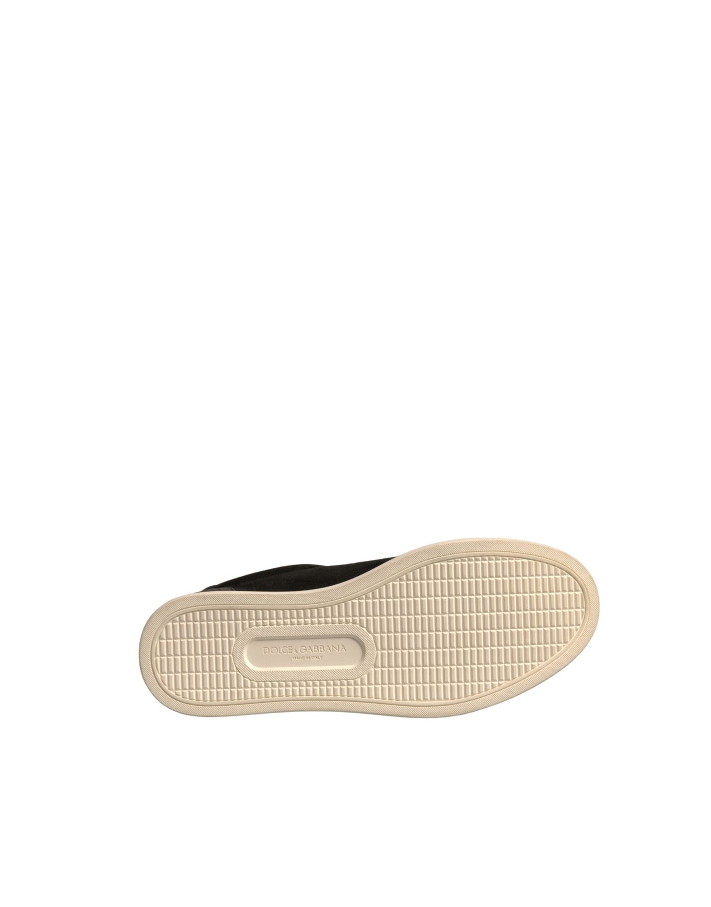 Dolce &amp; Gabbana Schwarzes Logo Wildleder Herren Sneakers Schuhe