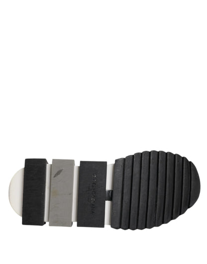 Dolce &amp; Gabbana Fuchsia Weiß Slip On Sorrento Sneakers Schuhe